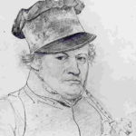 Portrait of Joseph Anton Koch smoking a pipe by Philip Fohr.