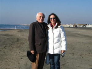 Con papà sulla spiaggia di Ostia